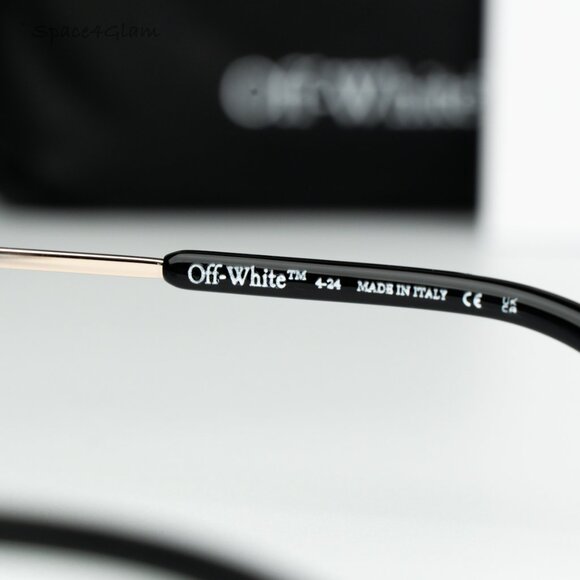 Off-White Women Sunglasses Gold Blue Rectangular OERI13N TAMPA 7640 NEW main image 3